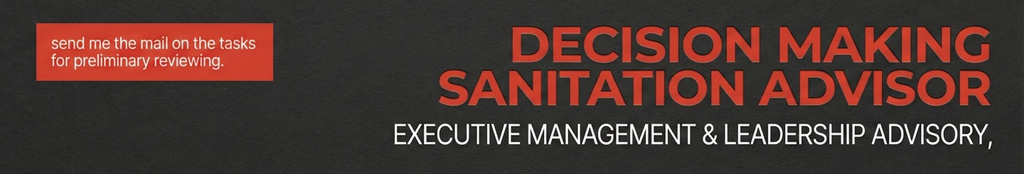 Decision review and executive management and leadership advisory. Email tasks for preliminary review.